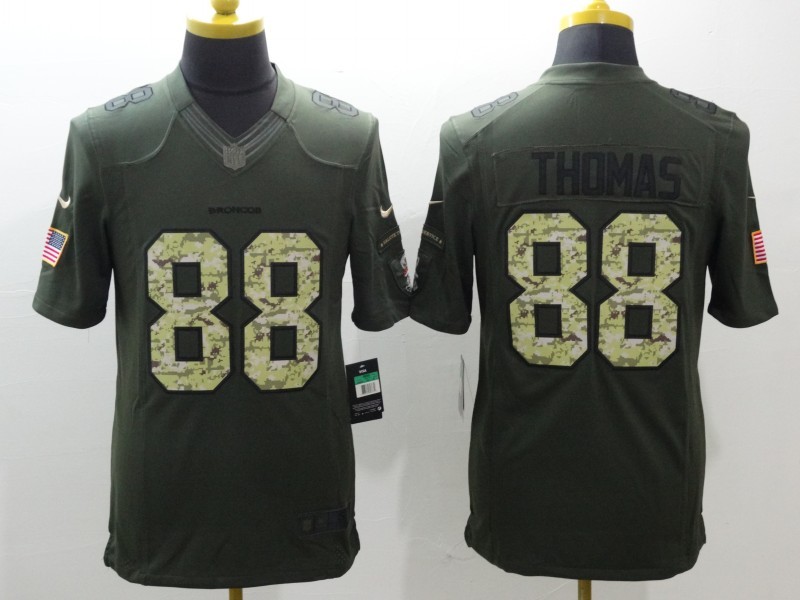 Men's Denver Broncos #88 Demaryius Thomas Green Salute To Service Limited Stitched Jersey Men's Denver Broncos #88 Demaryius Thomas Green Salute To Service Limited Stitched Jersey
